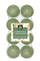 Pan Aroma 16pc Colour Tea Lights Honeysuckle & Sandalwood